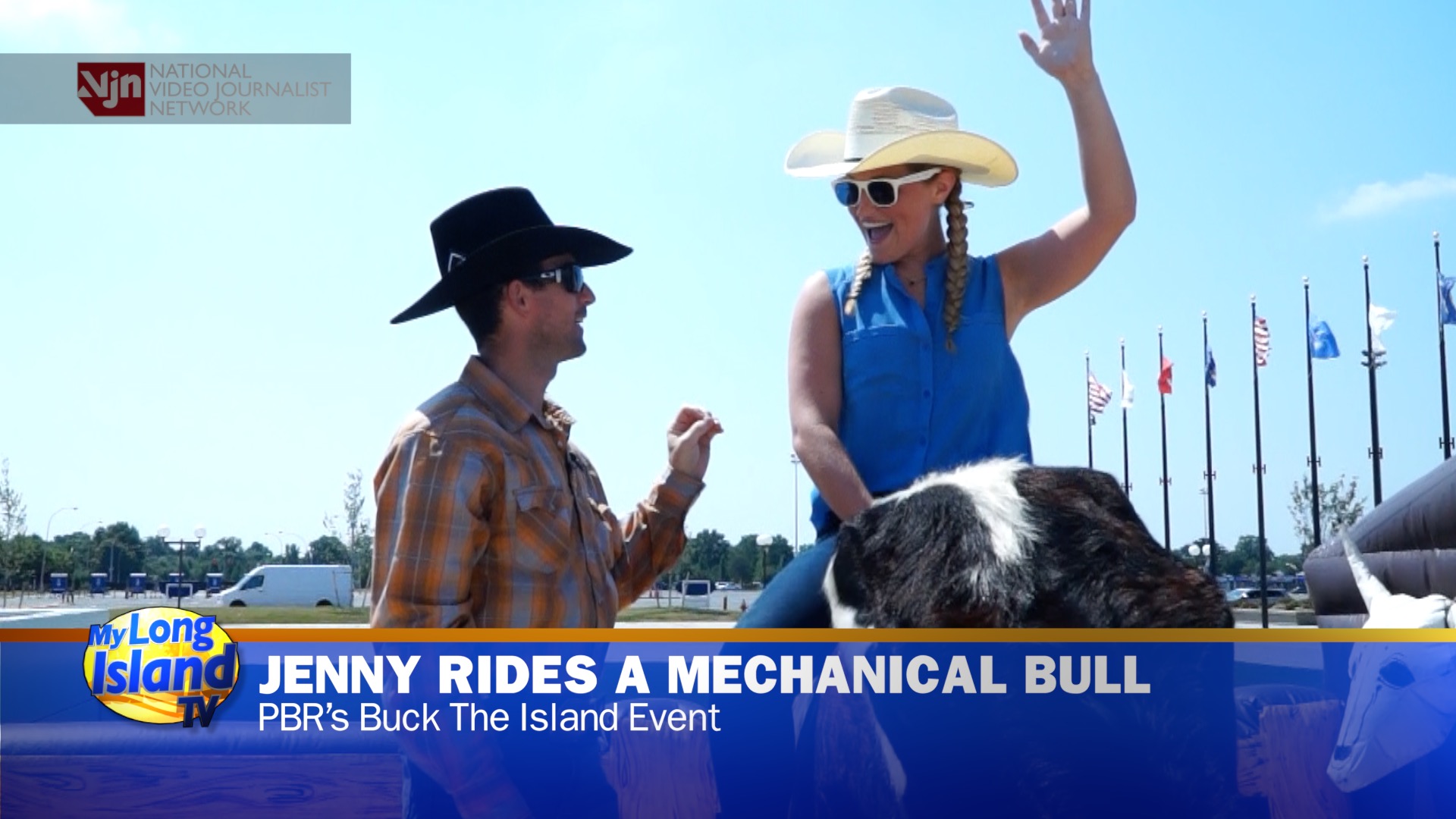 PBR - Professional Riders Show Jenny Shep How to Ride a Bull - Buck Off The Island 